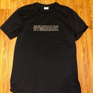 Gymshark Black Tee with Gold Logo